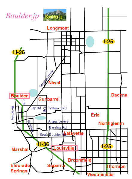 Map Louisville, CO