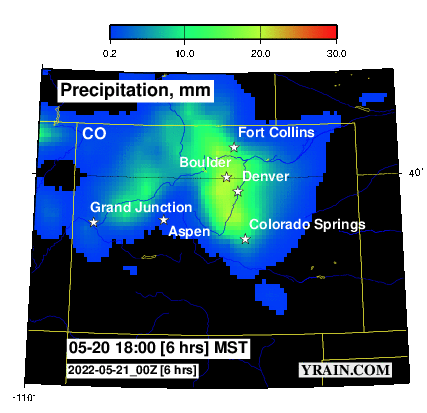 Winter Storm Watch コロラド州ボルダー 2022年5月