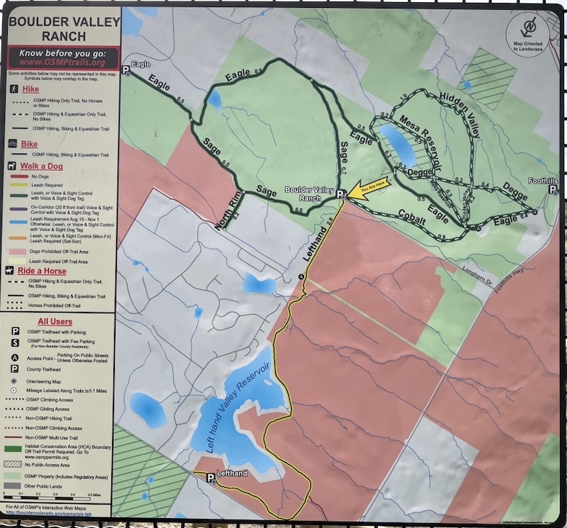 Boulder Valley Ranch Trailhead ボルダー コロラド