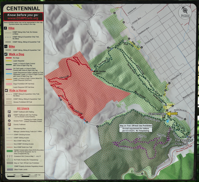 Map Centennial, Boulder, Colorado
